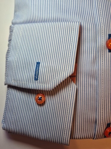 Vintage NWT Men’s Light Blue Pinstripe Dress Shirt 42 16.5 - photo 4