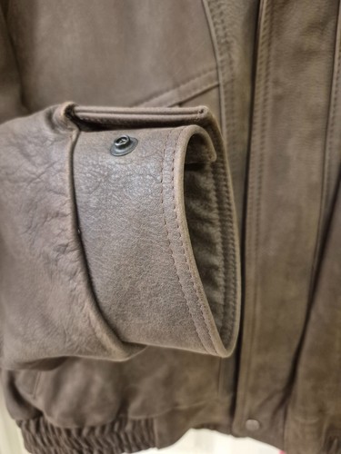 Vintage London Fog Brown Leather Bomber Jacket 42R NWOT - photo 4