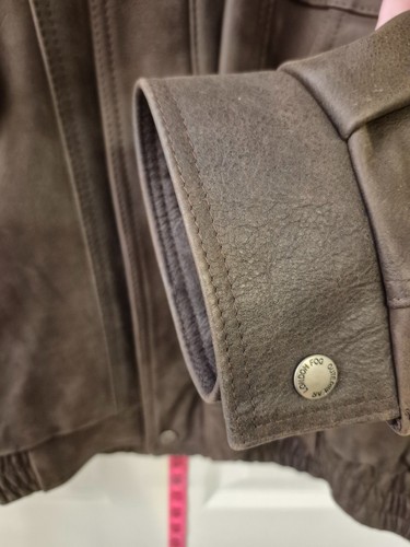 Vintage London Fog Brown Leather Bomber Jacket 42R NWOT - photo 5