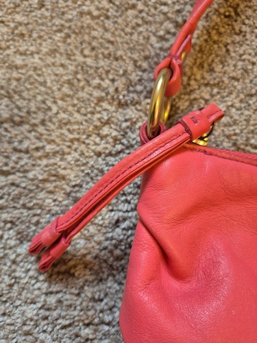 Vintage Coach Coral Leather Shoulder Bag - Women's Stylish Hobo - photo 3
