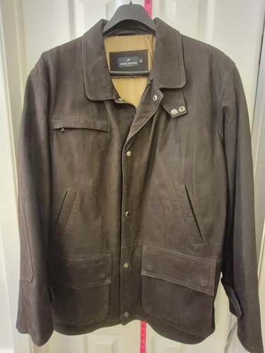 Vintage NWT Daniel Hechter Dark Brown Leather Field Jacket L/52