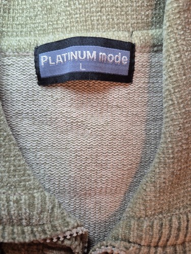 Vintage New NWOT Sage Green Tan Zip-Front Men's Cardigan Large - photo 2