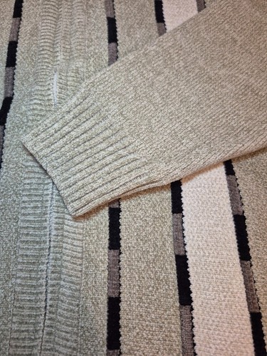 Vintage New NWOT Sage Green Tan Zip-Front Men's Cardigan Large - photo 5