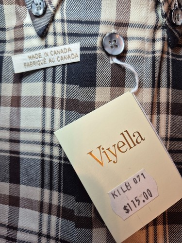 Viyella New NWT Men's Plaid Button-Down Shirt Brown Large - photo 4