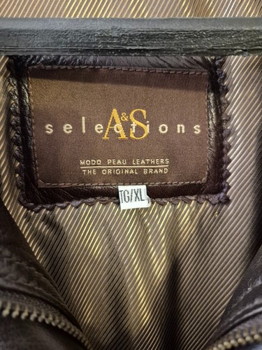 Vintage NWOT A&S Canada Men's Leather Bomber Jacket in Dark Brow - photo 2