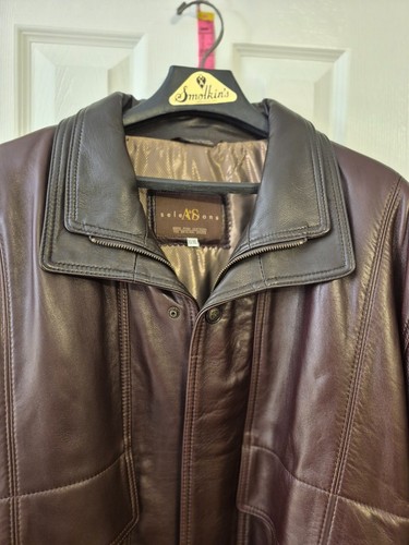 Vintage NWOT A&S Canada Men's Leather Bomber Jacket in Dark Brow - photo 5