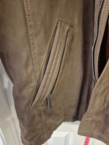 Vintage NWOT Bugatti Brown Suede-Look Lined Jacket Coat 42R - photo 3
