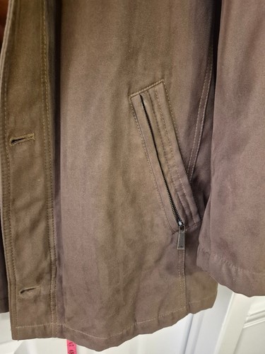 Vintage NWOT Bugatti Brown Suede-Look Lined Jacket Coat 42R - photo 4
