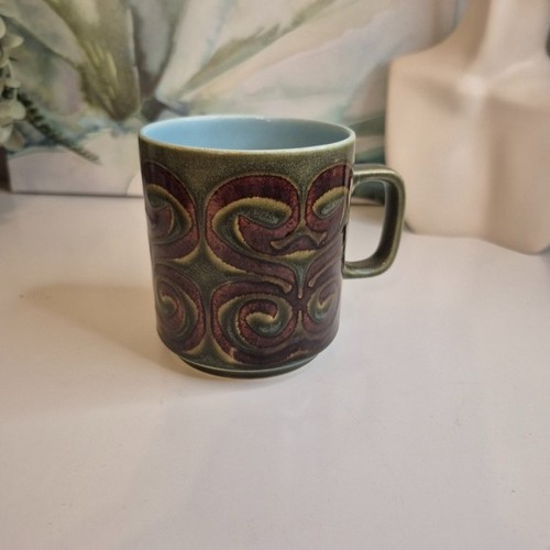 Vintage Hornsea Bronte Mug 70s 80s 2 Tone Brown on Green - photo 2
