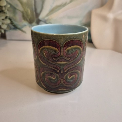 Vintage Hornsea Bronte Mug 70s 80s 2 Tone Brown on Green - photo 3