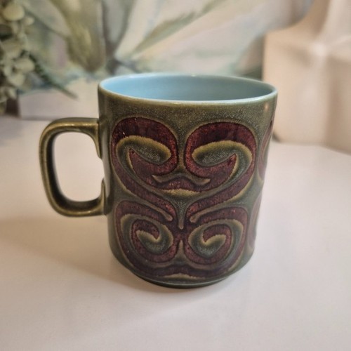 Vintage Hornsea Bronte Mug 70s 80s 2 Tone Brown on Green - photo 4
