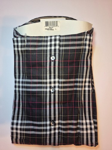 Viyella Men's Black Plaid Button-Down Shirt with Red Accent Vint - photo 5