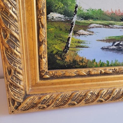 Vintage Oil On Canvas Untitled Landscape Signed R. Karon - photo 3