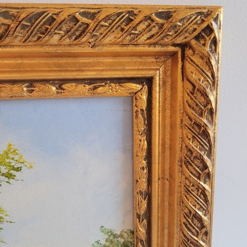 Vintage Oil On Canvas Untitled Landscape Signed R. Karon - photo 5