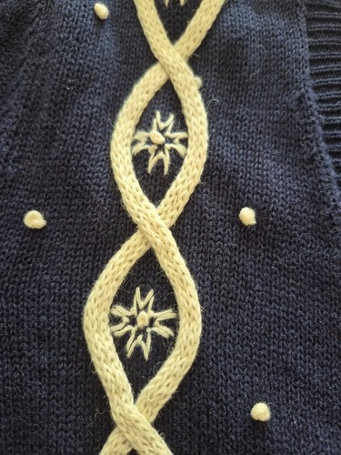 Vintage Susan Bristol Navy Cardigan Sweater with Mitten Pockets - photo 3