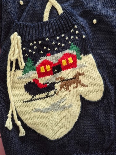 Vintage Susan Bristol Navy Cardigan Sweater with Mitten Pockets - photo 4