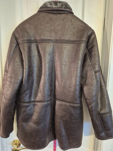 Vintage J. Grill Montreal Men's Dark Brown Faux Shearling Pea Co - photo 2