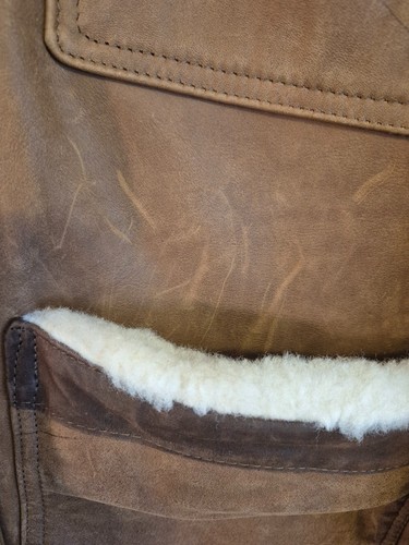 Vintage NWOT Men's Brown Leather Jacket with Wool Lining - photo 4