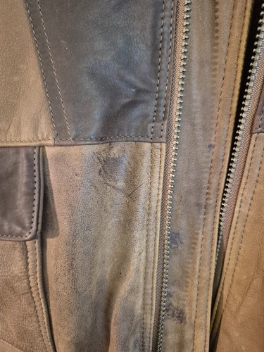 Vintage NWOT Men's Brown Leather Jacket with Wool Lining - photo 5