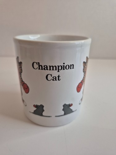 Vintage B. Kliban Champion Cat Boxing Mug Kiln Craft England - photo 2