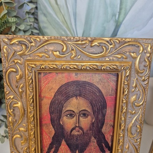 Vintage Ornate Small Golden Framed Byzantine-Style Icons Set - photo 4