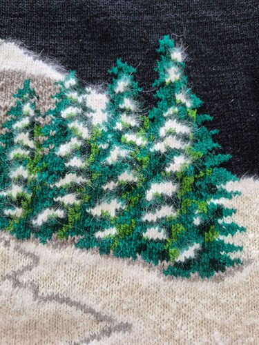 Vintage Women’s Festive Holiday Christmas Snowman Sweater Small - photo 4