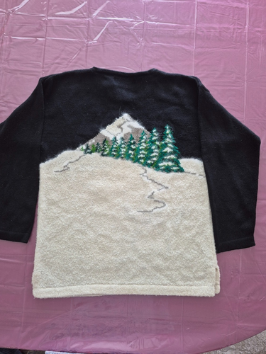 Vintage Women’s Festive Holiday Christmas Snowman Sweater Small - photo 5