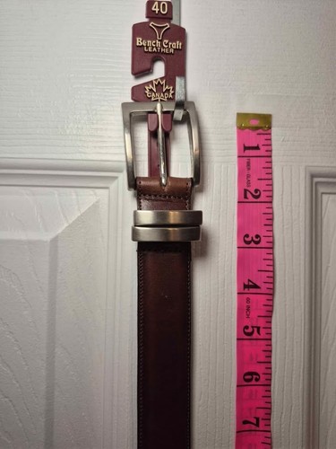 Vtg New Old Stock NWT Bench Craft Canada Brown Leather Belt Size
