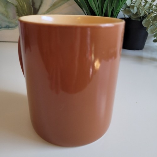 Vintage Russ Brown Ceramic Mug with Cream Text Over The Hill - photo 4