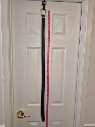 Vtg NOS NWT Murakami Black Herringbone Leather Belt - photo 2
