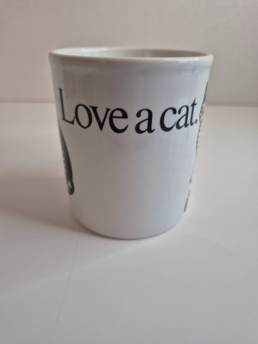 Vintage B. Kliban Love a Cat Coffee Cup Tea Mug Kiln Craft - photo 2