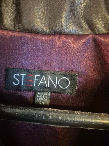 Vintage NOS NWOT Stefano Men's Brown Leather Bomber Jacket - photo 3