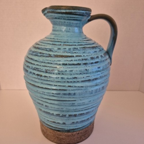Aldo Londi Blue Pitcher Jug Vase by Bitossi for Rosenthal Netter