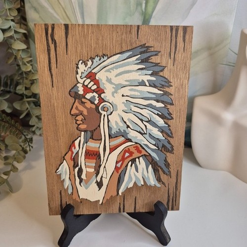 Original Vintage PBN Paint By Numbers Native American Art