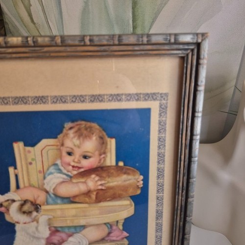 Vintage Charlotte Becker Print 'Give Us This Day...' Puppy - photo 5