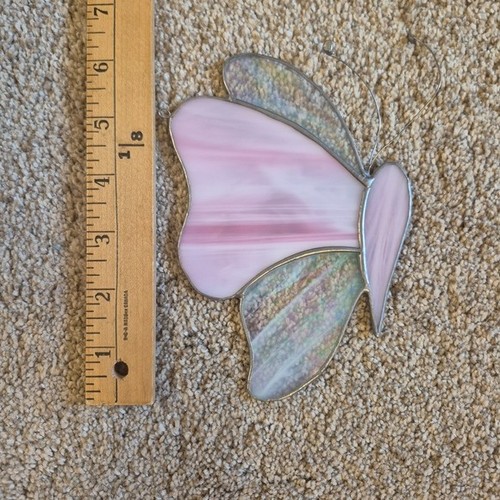 Vtg Stained Glass Butterfly Suncatcher Ornament - photo 5