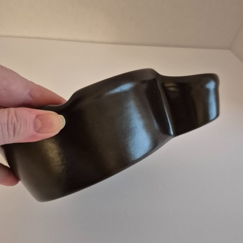 Vintage Brown Ceramic Pipe Ashtray with Knocker MCM 1960s - photo 4