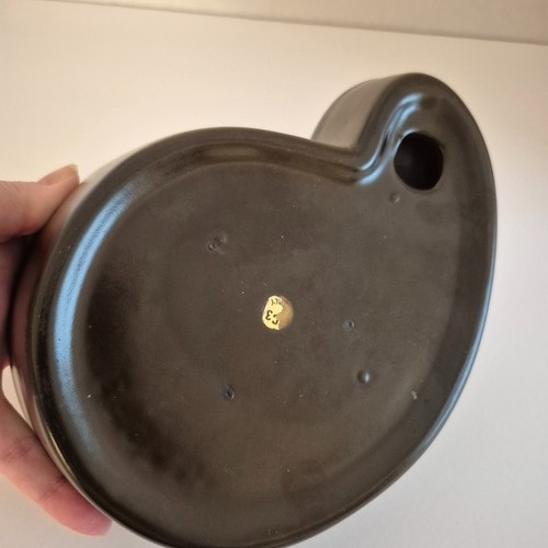 Vintage Brown Ceramic Pipe Ashtray with Knocker MCM 1960s - photo 5