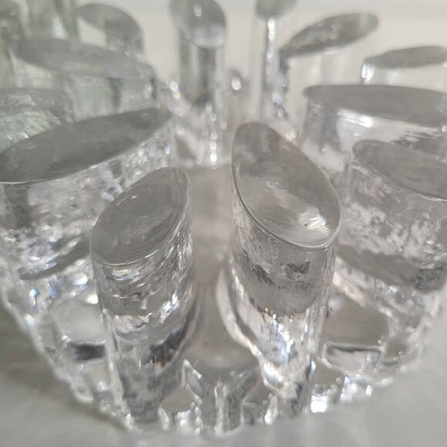 1970s Bel Mondo West German Ice Glass Tea Light Holders - photo 4
