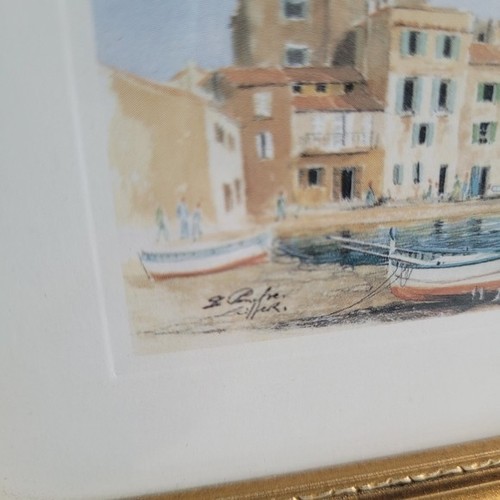 Vtg Miniature Watercolour Seascape Mediterranean Framed Art - photo 3