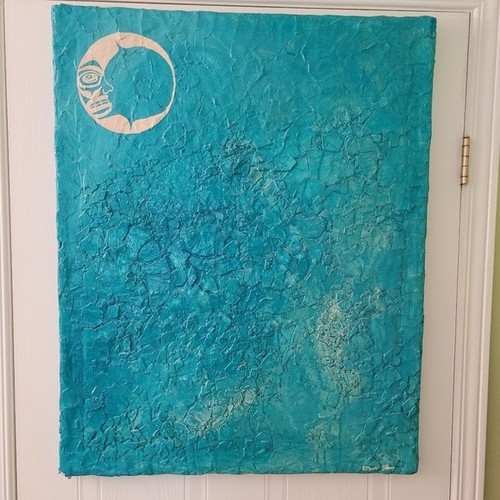 Original Vtg Indigenous 3D Mix Media Art by Christine Moore, Bri
