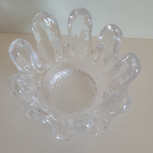 Kosta Boda Sunflower Votive Drippy Candle Holder Clear Glass Vin - photo 3