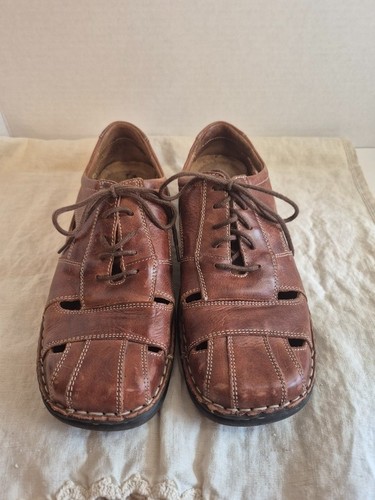 Josef Seibel Men's Brown Leather Fisherman Sandal Size 38 - photo 2