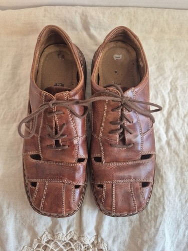 Josef Seibel Men's Brown Leather Fisherman Sandal Size 38 - photo 3