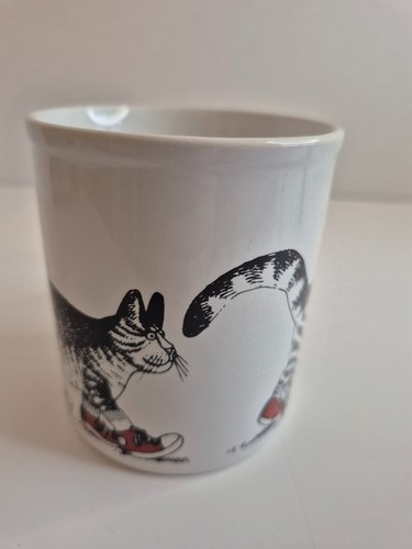 Vintage B. Kliban Red Sneakers Cat Coffee Cup Mug England - photo 2