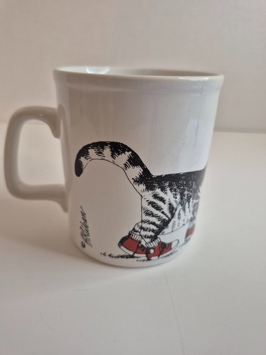 Vintage B. Kliban Red Sneakers Cat Coffee Cup Mug England - photo 3