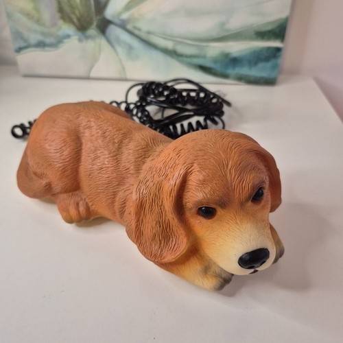 Vintage Adorable Brown Dog Telephone Barks When Rings Phone