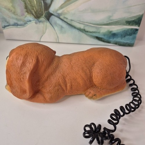 Vintage Adorable Brown Dog Telephone Barks When Rings Phone - photo 3
