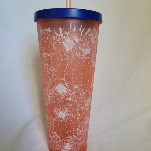 Starbucks Matte Coral Pink Cactus Venti 24 Oz Tumbler - photo 3