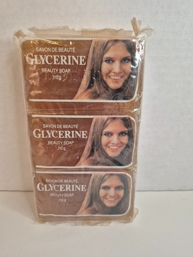 Vintage 3 Pack Glycerine Beauty Bar Soap Made In Greece 70s NOS